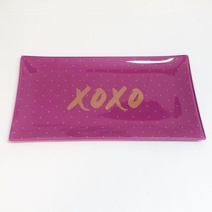 Vera Bradley Pink and Gold XOXO Tray